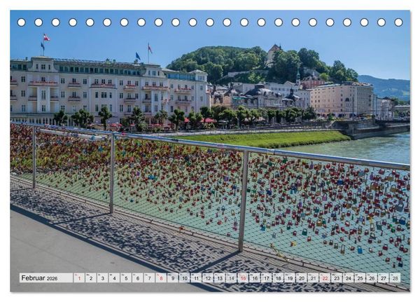 Produktbild: Charmantes Stadtherz SALZBURG (Tischkalender 2026 DIN A5 quer), CALVENDO Monatskalender