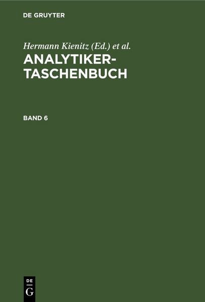 Produktbild: Analytiker-Taschenbuch. Band 6