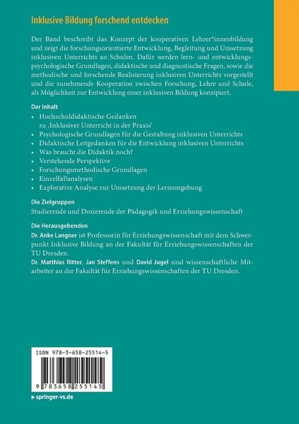 Produktbild: Inklusive Bildung forschend entdecken