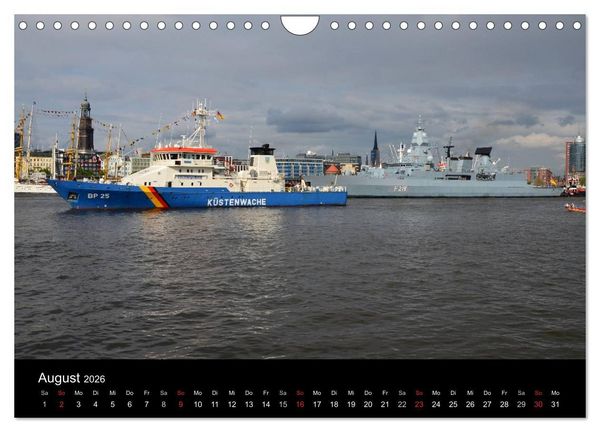 Produktbild: Auslaufparade des Hamburger Hafengeburtstages (Wandkalender 2026 DIN A4 quer), CALVENDO Monatskalender