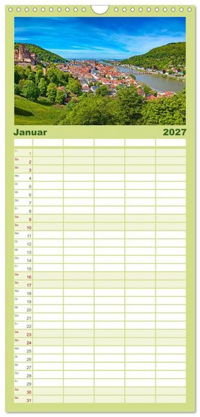 Produktbild: Familienplaner 2027 - Heidelberg - Stadt der Romantik mit 5 Spalten (Wandkalender, 21 x 45 cm) CALVENDO