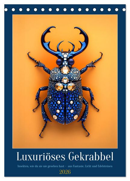 Luxuriöses Gekrabbel (Tischkalender 2026 DIN A5 hoch), CALVENDO Monatskalender