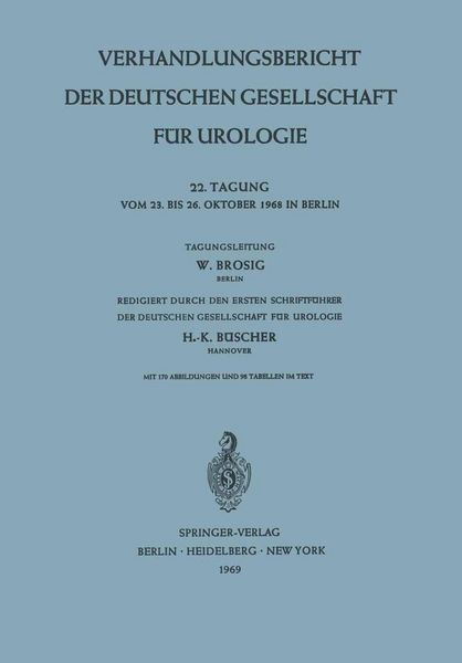 Produktbild: Verhandlungsbericht der Deutschen Gesellschaft f&uuml;r Urologie