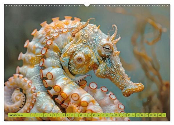 Produktbild: Fantastische Unterwasserkreaturen - Hybridtiere (hochwertiger Premium Wandkalender 2026 DIN A2 quer), Kunstdruck in Hochglanz