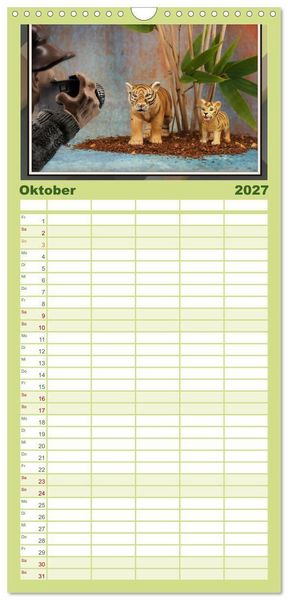 Produktbild: Familienplaner 2027 - Fotograf auf Pirsch - ein Kinderkalender mit 5 Spalten (Wandkalender, 21 x 45 cm) CALVENDO