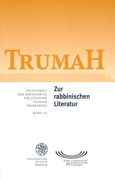 Produktbild: Trumah / Zur rabbinischen Literatur. Historische und sozialgeschichtliche Studien