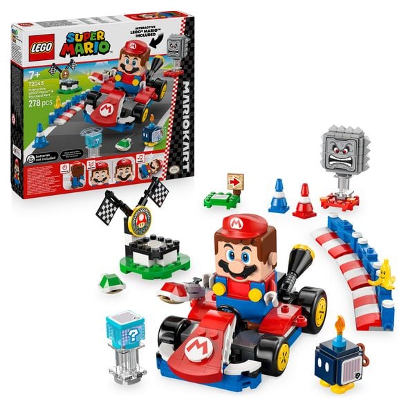 Produktbild: LEGO Super Mario 72043 Mario Kart - Interaktiver LEGO Mario & Standard-Kart