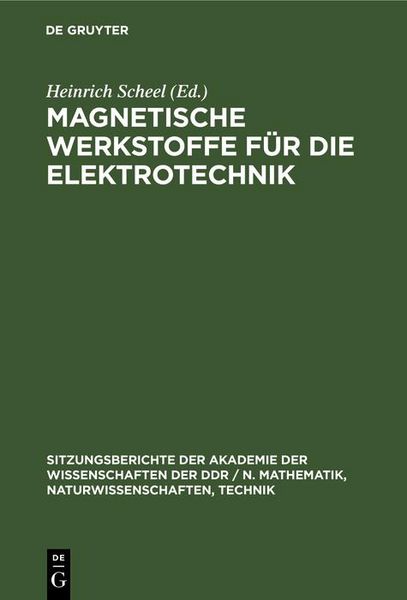 Produktbild: Magnetische Werkstoffe f&uuml;r die Elektrotechnik