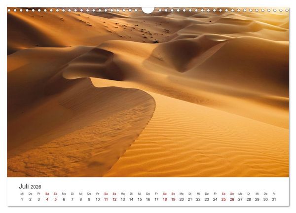Produktbild: Die D&uuml;nen in der W&uuml;ste von Abu Dhabi (Wandkalender 2026 DIN A3 quer), CALVENDO Monatskalender