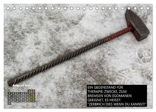 Produktbild: Humor in der Bauindustrie (Tischkalender 2026 DIN A5 quer), CALVENDO Monatskalender