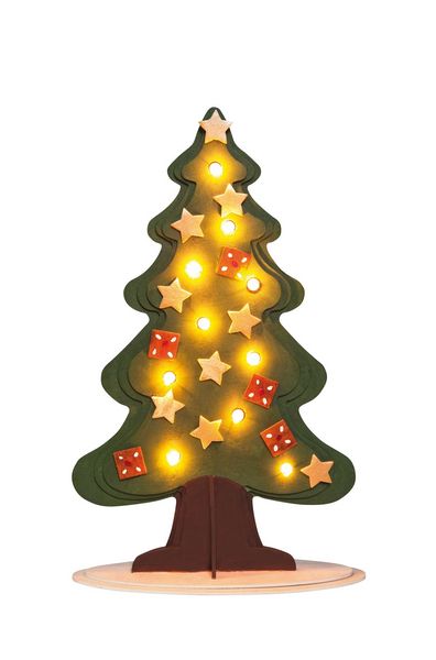 Produktbild: PEBARO 845 - Holzbausatz Tannenbaum, 20 Teile, Holzkonstruktion zum Zusammenstecken