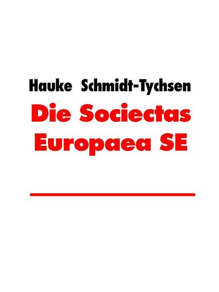 Produktbild: Die Sociectas Europaea SE