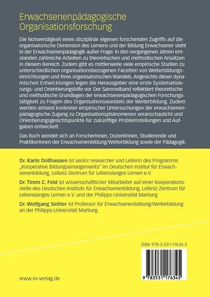 Produktbild: Erwachsenenp&auml;dagogische Organisationsforschung