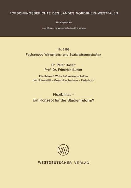 Produktbild: Flexibilit&auml;t - Ein Konzept f&uuml;r die Studienreform?
