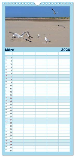Produktbild: Familienplaner 2026 - Nordseetr&auml;umereien mit 5 Spalten (Wandkalender, 21 x 45 cm) CALVENDO