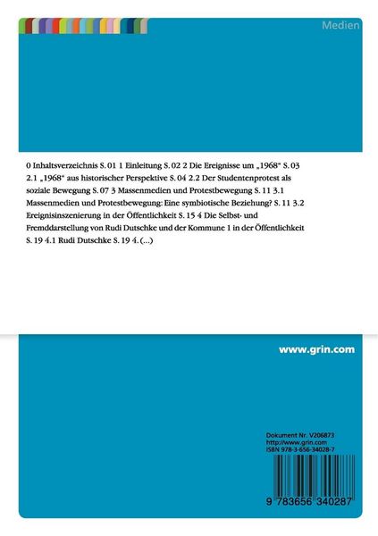 Produktbild: Ereignisinszenierungen des Protests in den Medien um &acute;68
