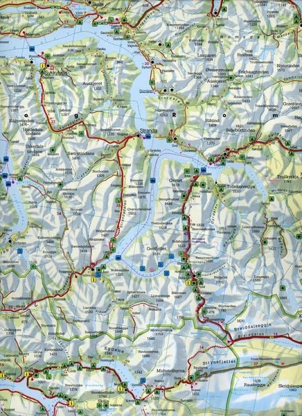 Norwegen Mitte - Trondheim - Lillehammer - Alesund, Autokarte 1:250.000