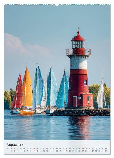 Produktbild: Leuchtturm-Fan (hochwertiger Premium Wandkalender 2026 DIN A2 hoch), Kunstdruck in Hochglanz