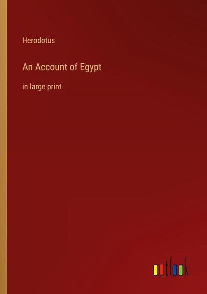 Produktbild: An Account of Egypt
