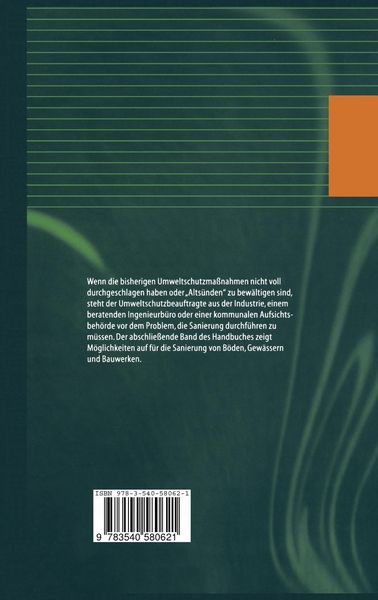 Produktbild: Handbuch des Umweltschutzes und der Umweltschutztechnik