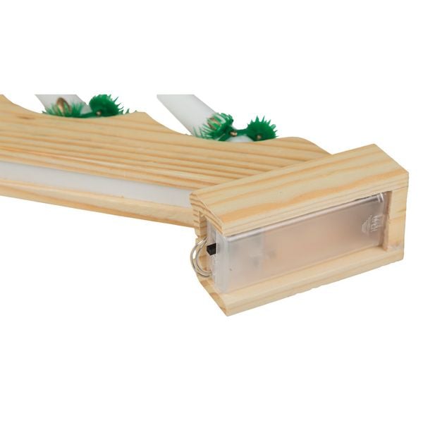 Produktbild: Idena Adventsleuchter 7 LED Kerzenlichter batteriebetrieben natur 40x30cm