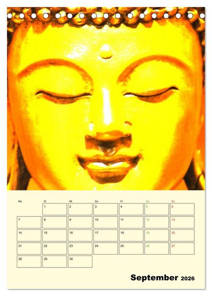 Produktbild: Buddhismus (Tischkalender 2026 DIN A5 hoch), CALVENDO Monatskalender