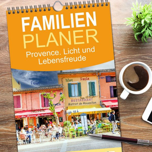 Produktbild: Familienplaner 2026 - Provence. Licht und Lebensfreude mit 5 Spalten (Wandkalender, 21 x 45 cm) CALVENDO