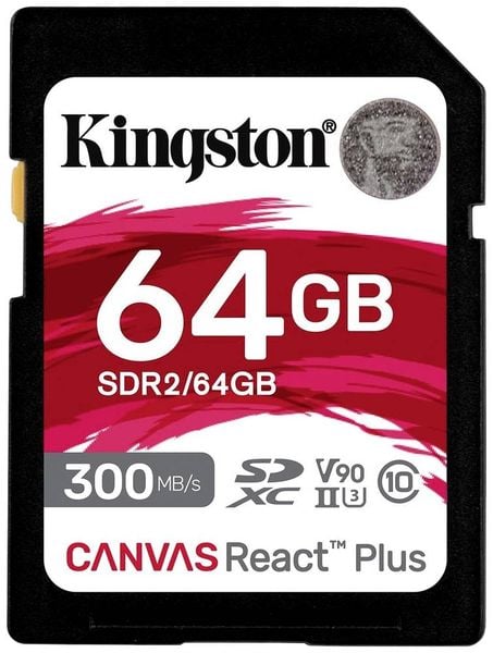 Kingston Canvas React Plus SD-Karte 64GB Class 10 UHS-II