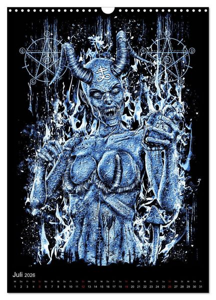 Produktbild: BLOODBOY/FEAR ILLUSTRATION (Wandkalender 2026 DIN A3 hoch), CALVENDO Monatskalender