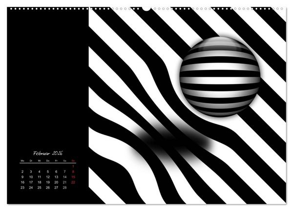 Produktbild: Schwarz trifft Wei&szlig; (Wandkalender 2026 DIN A2 quer), CALVENDO Monatskalender
