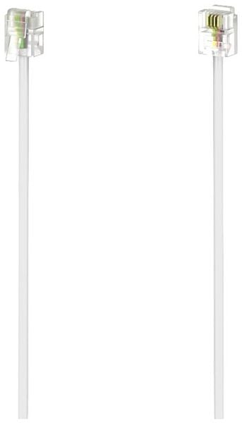 Hama Telefon (analog) Anschlusskabel [1x RJ11-Stecker 6p4c - 1x RJ11-Stecker 6p4c] 6m Weiß