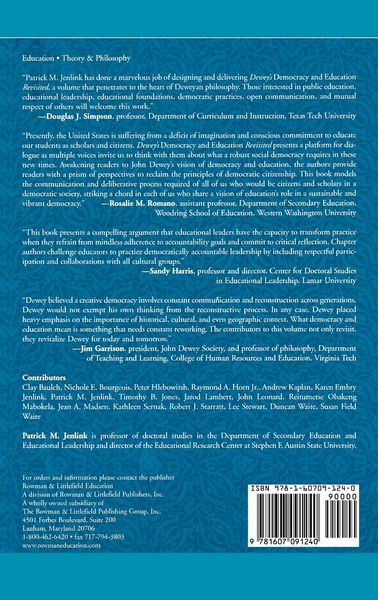 Produktbild: Dewey's Democracy and Education Revisited