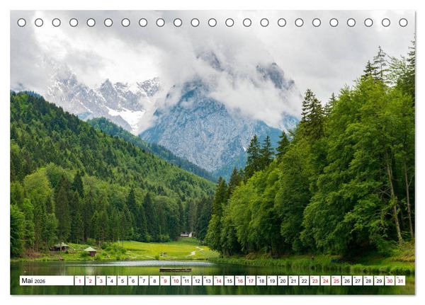 Produktbild: Rund um den Riessersee (Tischkalender 2026 DIN A5 quer), CALVENDO Monatskalender