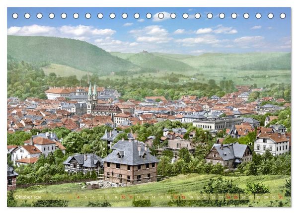Produktbild: Th&uuml;ringen um das Jahr 1900 &ndash; Fotos neu restauriert und detailcoloriert. (Tischkalender 2026 DIN A5 quer), CALVENDO Monatskalender