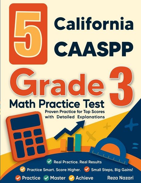 Produktbild: 5 California CAASPP Grade 3 Math Practice Tests