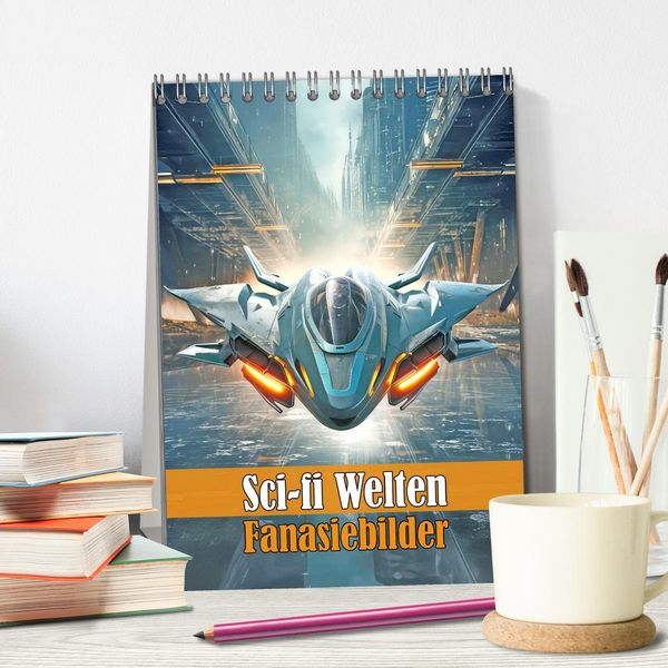 Produktbild: Sci-fi Welten - Fantasiebilder (Tischkalender 2026 DIN A5 hoch), CALVENDO Monatskalender