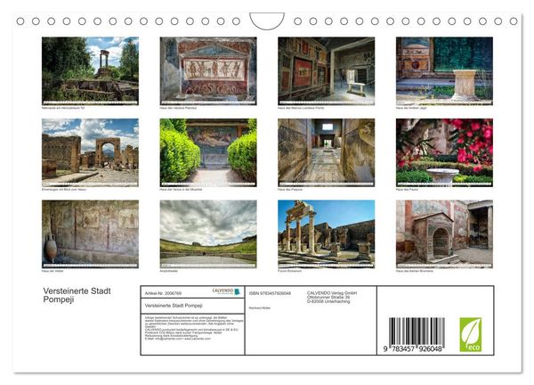 Produktbild: Versteinerte Stadt Pompeji (Wandkalender 2026 DIN A4 quer), CALVENDO Monatskalender