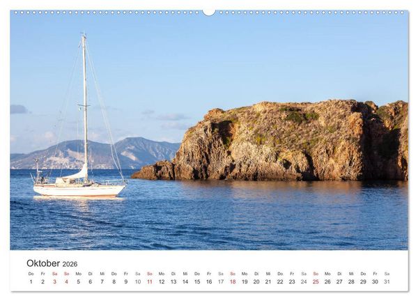 Produktbild: Liparische Inseln - Vulkane im Mittelmeer (Wandkalender 2026 DIN A2 quer), CALVENDO Monatskalender