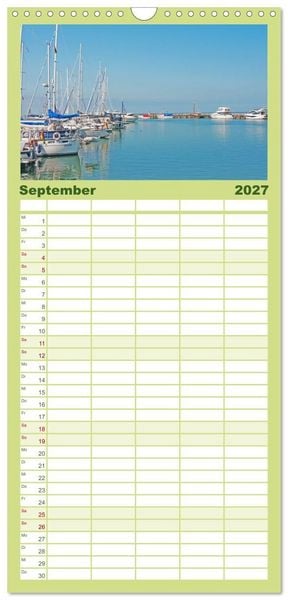 Produktbild: Familienplaner 2027 - Ostseebad K&uuml;hlungsborn. Erholung mit allen Sinnen mit 5 Spalten (Wandkalender, 21 x 45 cm) CALVENDO