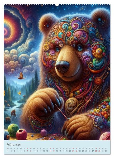 Produktbild: Tierische Fantasien (Wandkalender 2026 DIN A2 hoch), CALVENDO Monatskalender