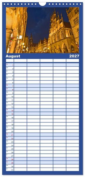 Produktbild: Familienplaner 2027 - Magisches M&uuml;nster mit 5 Spalten (Wandkalender, 21 x 45 cm) CALVENDO