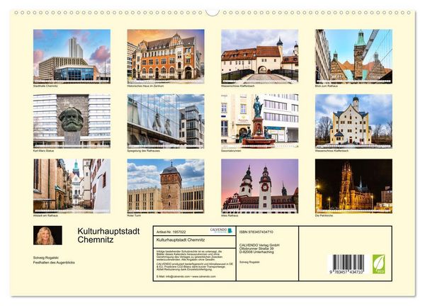 Produktbild: Kulturhauptstadt Chemnitz (hochwertiger Premium Wandkalender 2026 DIN A2 quer), Kunstdruck in Hochglanz