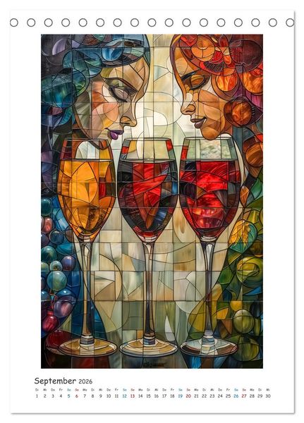 Produktbild: Ode an den Wein (Tischkalender 2026 DIN A5 hoch), CALVENDO Monatskalender