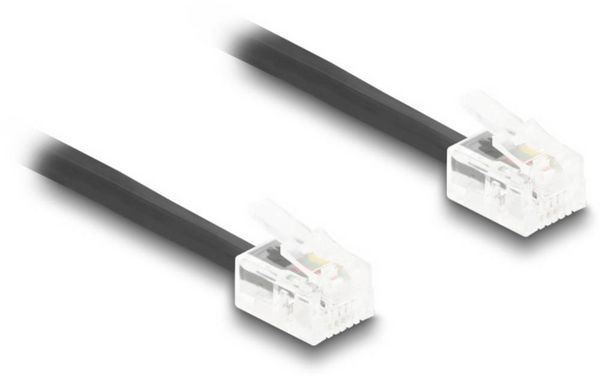 Produktbild: Delock Telefon (analog) Anschlusskabel 1m Schwarz