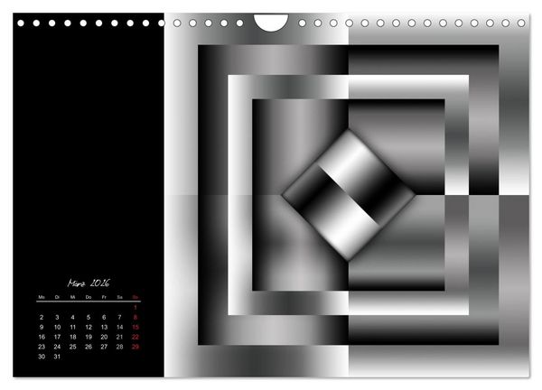 Produktbild: Schwarz trifft Wei&szlig; (Wandkalender 2026 DIN A4 quer), CALVENDO Monatskalender