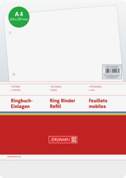 Produktbild: Brunnen Ringbucheinlage A4 unlin 50Bl