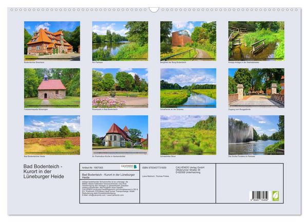 Produktbild: Bad Bodenteich - Kurort in der L&uuml;neburger Heide (Wandkalender 2026 DIN A2 quer), CALVENDO Monatskalender