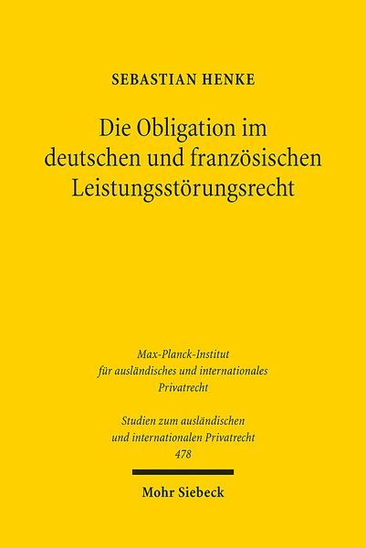Produktbild: Henke, S: Obligation im deutschen und franz&ouml;sischen Leistung