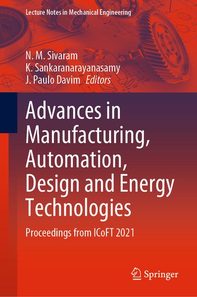 Produktbild: Advances in Manufacturing, Automation, Design and Energy Technologies