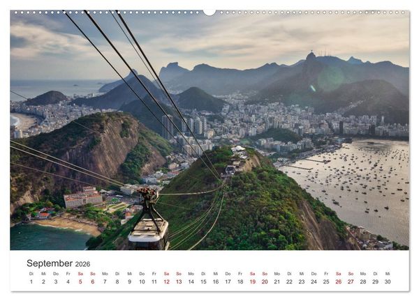 Produktbild: Brasilien - Eine beeindruckendes Land in S&uuml;damerika. (hochwertiger Premium Wandkalender 2026 DIN A2 quer), Kunstdruck in Hochglanz